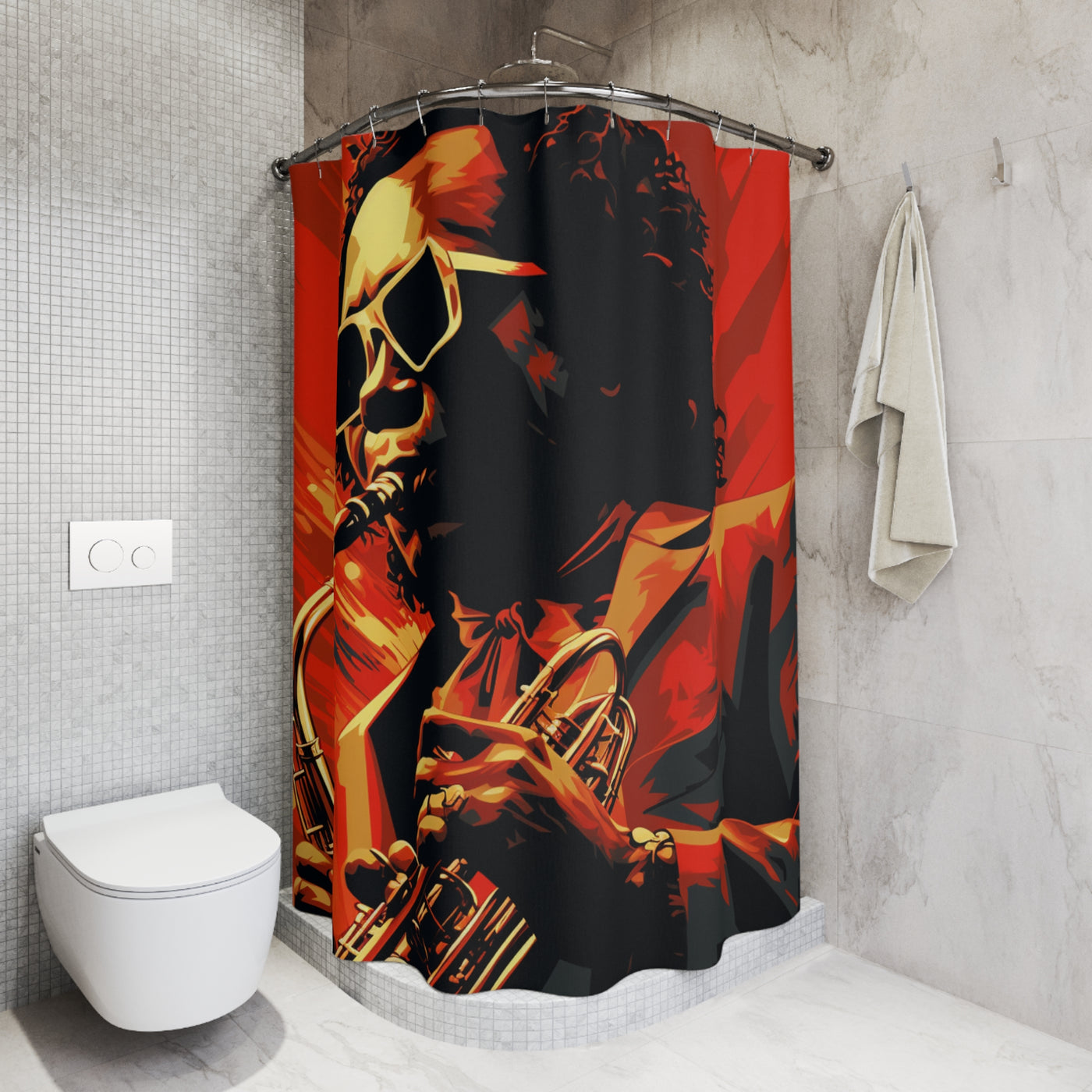 Miles David Jazz Legend B Shower Curtain