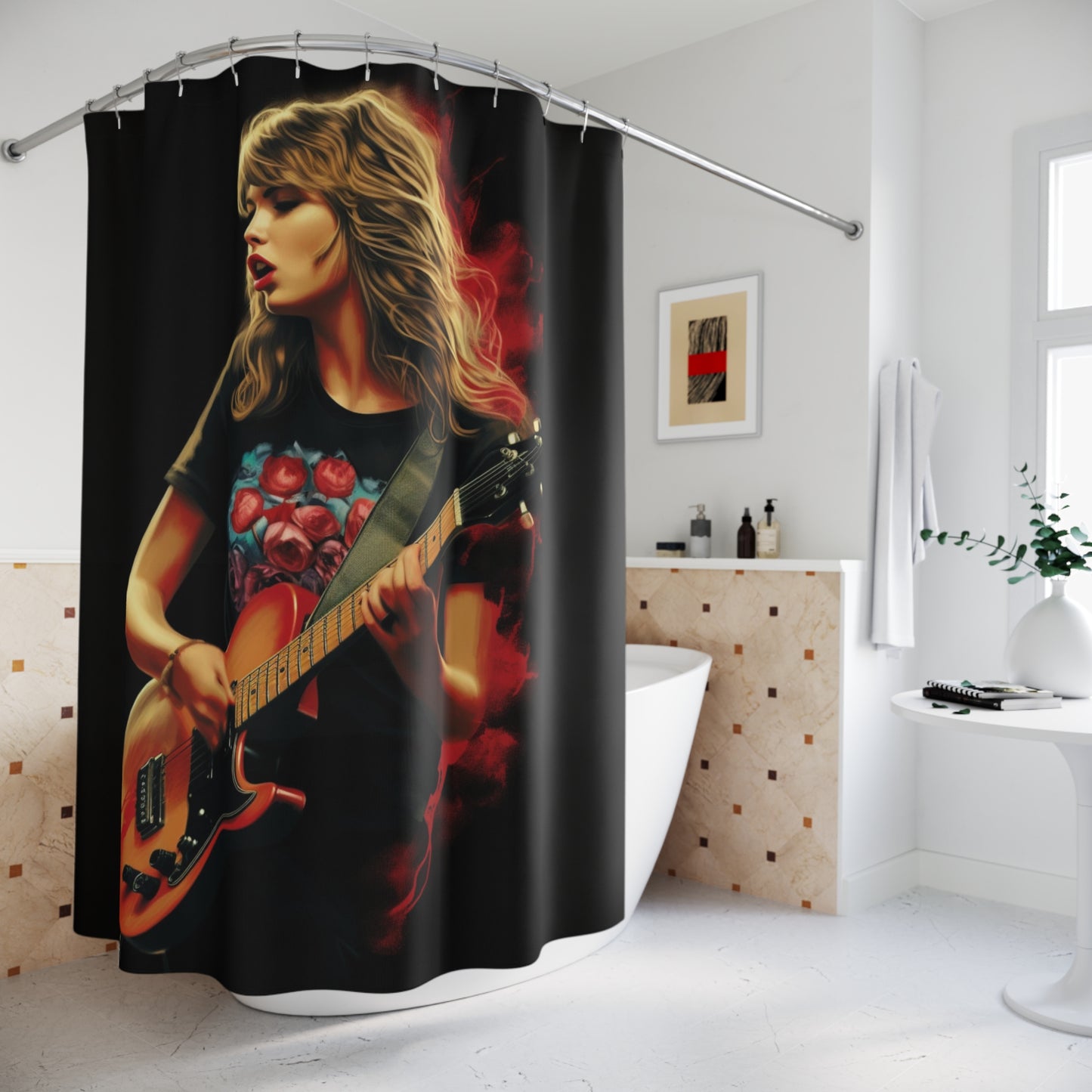 Charismatic Taylor Swift Shower Curtain