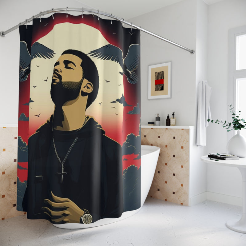 Influential Drake Shower Curtain
