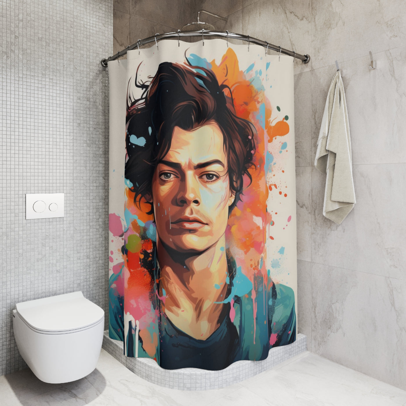 Iconic Harry Styles Shower Curtain