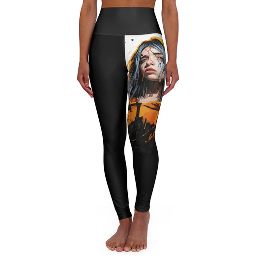 Billie Eilish  skinny fitting high-waisted yoga leggings