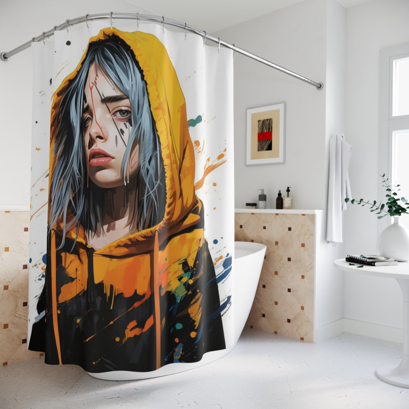 Soulful Billie Eilish  Shower Curtain