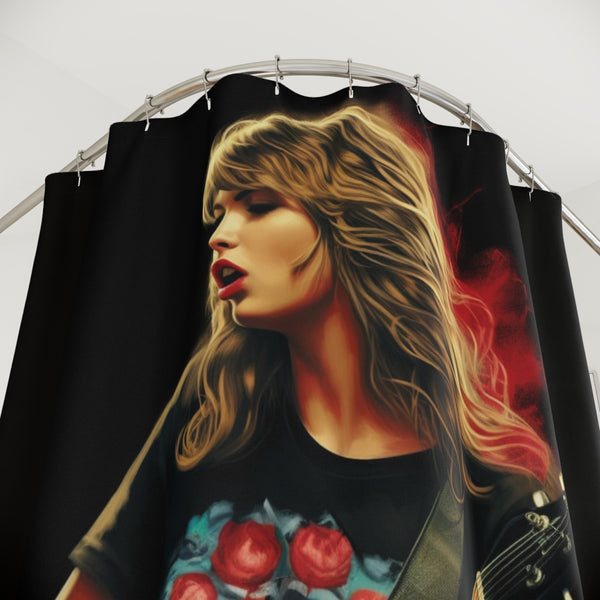 Charismatic Taylor Swift Shower Curtain