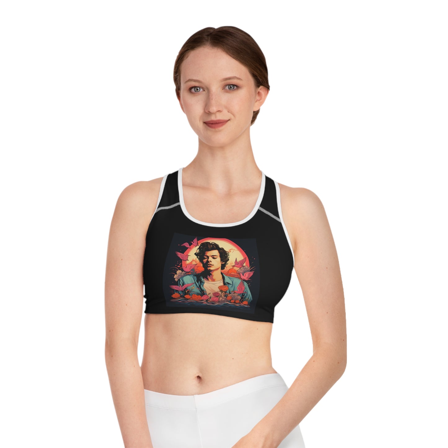 Hary styles black sports bra