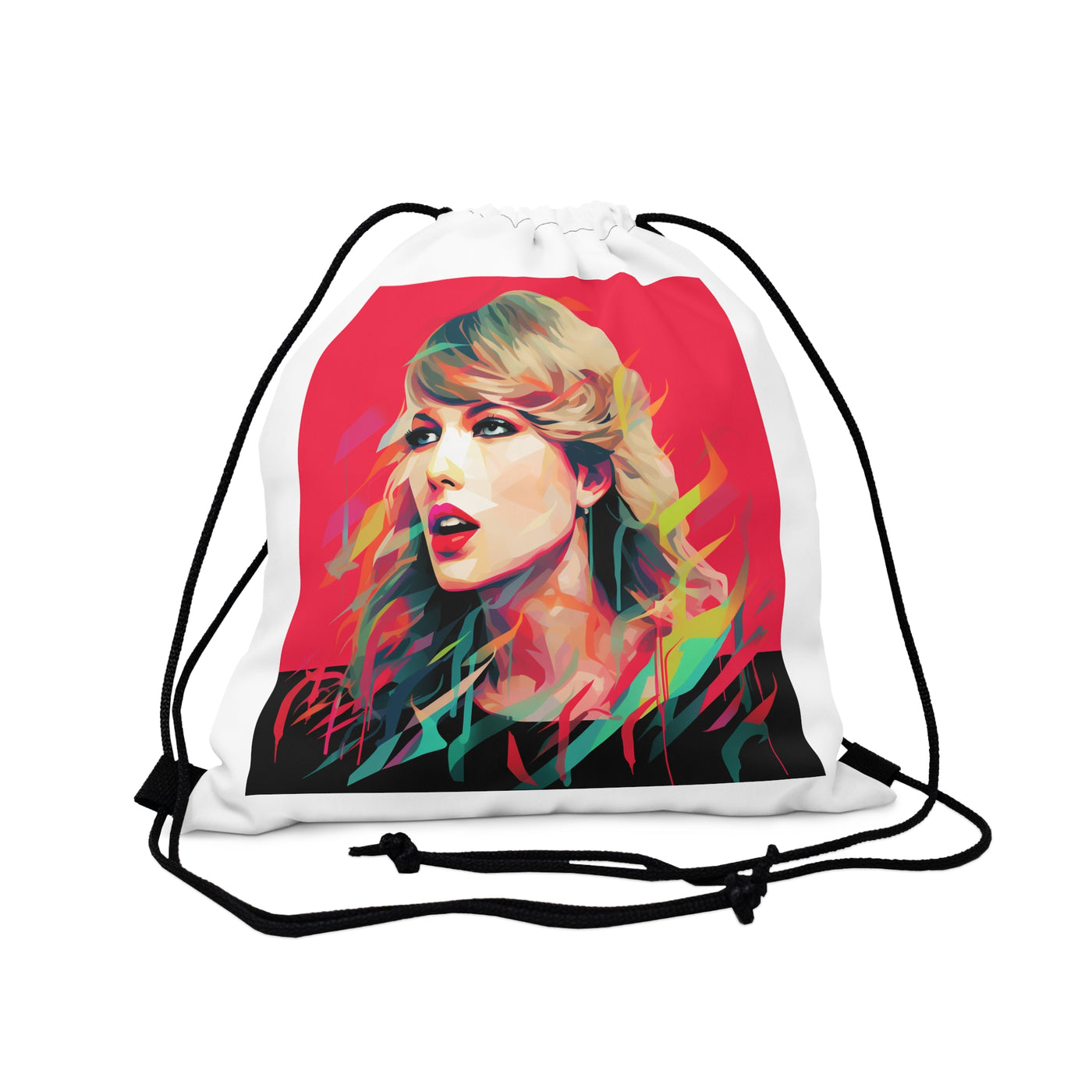 Charismatic Taylor Swift Drawstring Bag