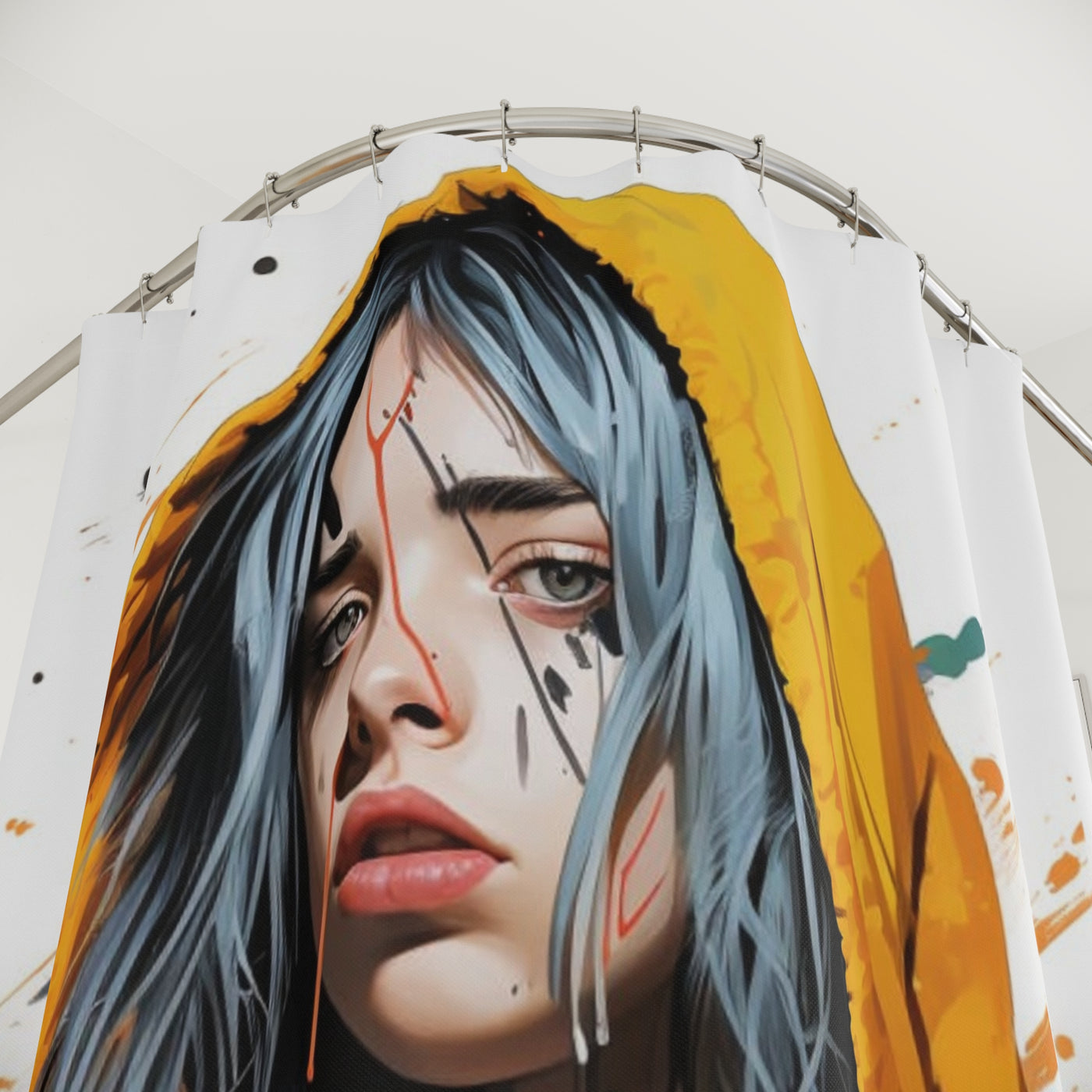 Soulful Billie Eilish  Shower Curtain