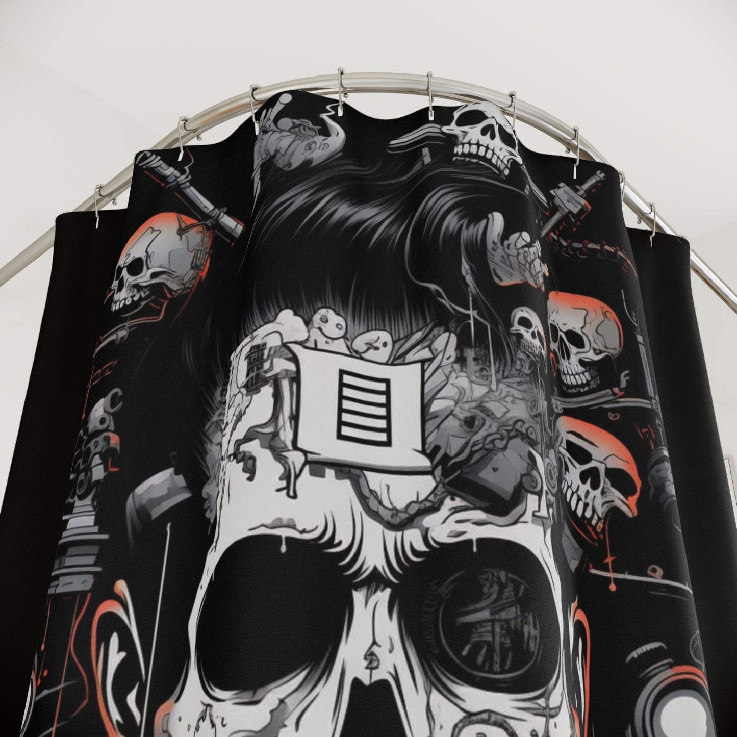 Energetic Travis Barker Shower Curtain